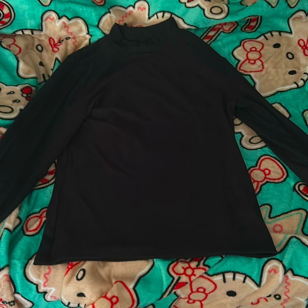 just a plain black turtle neck